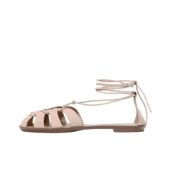 ZARA Roman Sandals 1cm Women's Rose Red
