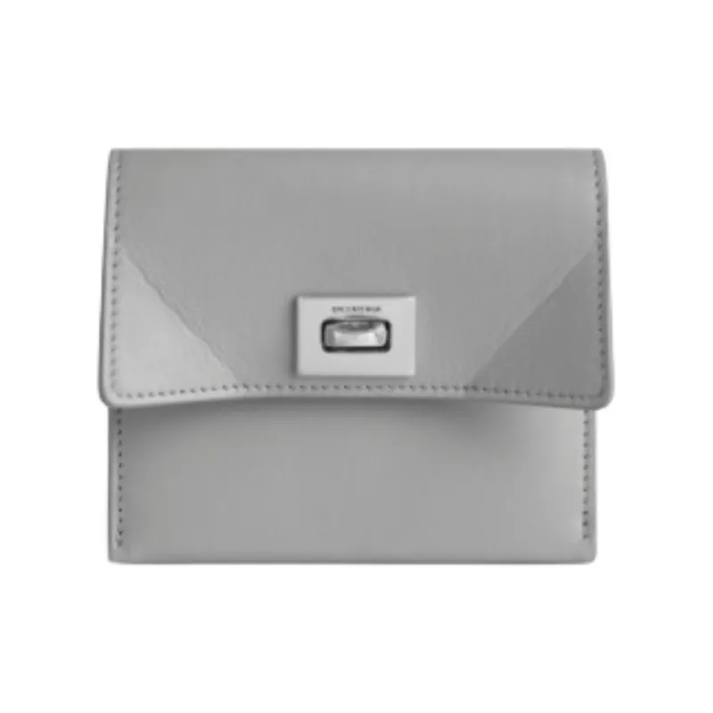 Balenciaga Rodeo Cow Leather Card Holder Unisex Cloud Gray-0
