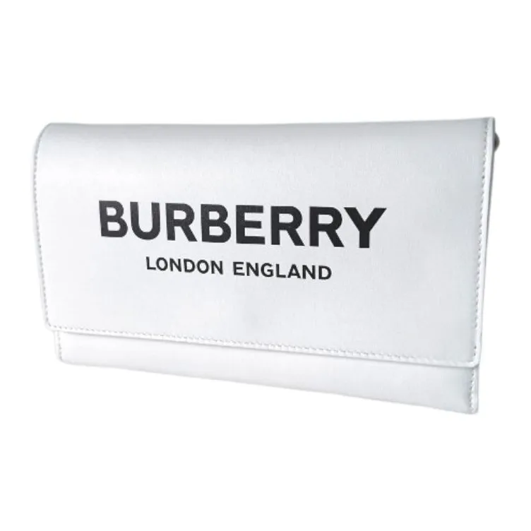 Burberry Leather Shoulder Bag, Crossbody Bag Women's White-0