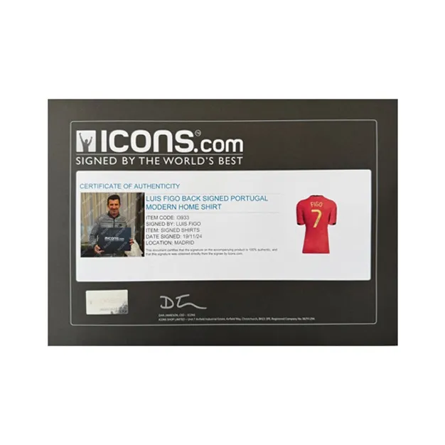 Three For Portugal National Team Jersey Exquisite Mounting, Outer Frame Approx. 65x85cm-4