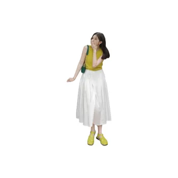 Wbwq Casual Long Skirts Women's White