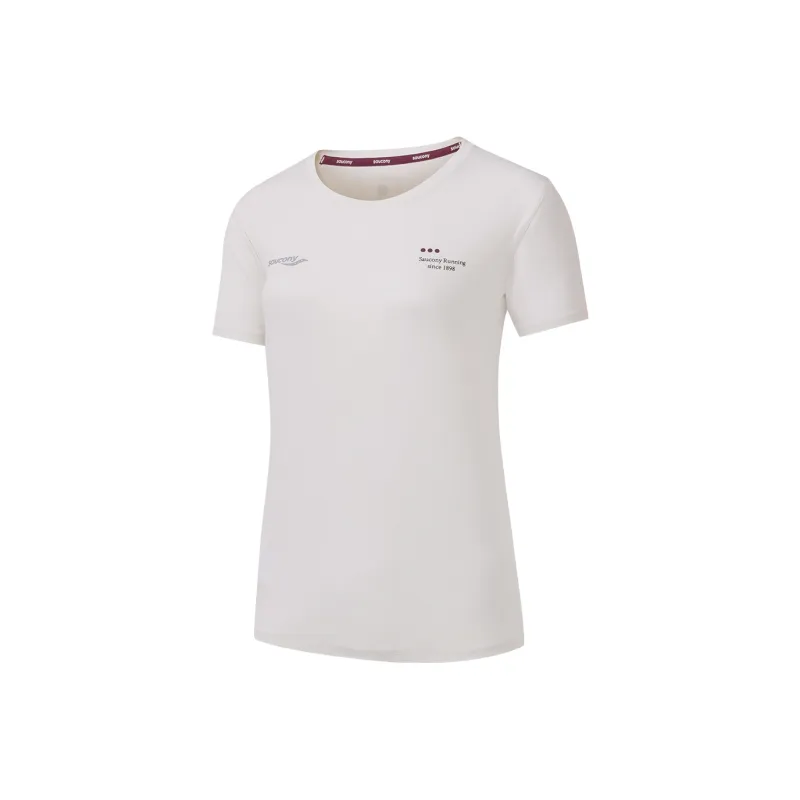 Saucony T Shirt Women's Ivory Beige-0