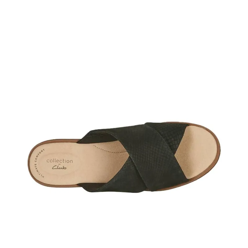 Clarks Composite Sole Slip Resistant Slide Slippers Women's Black-3