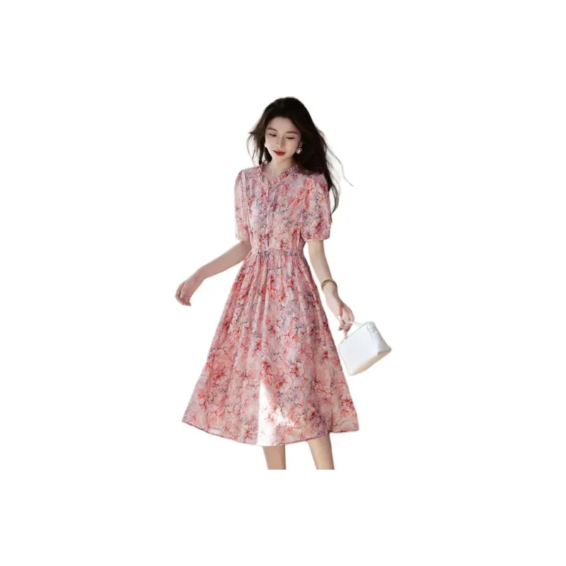 【dme】 Short Sleeved Dress Women's-0