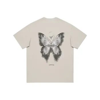 FONDLOOK T-Shirts Unisex Light Beige Apricot