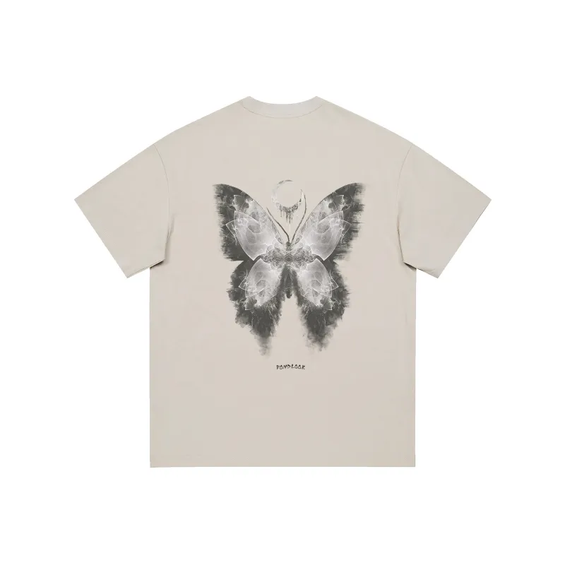 FONDLOOK T-Shirts Unisex Light Beige Apricot-0