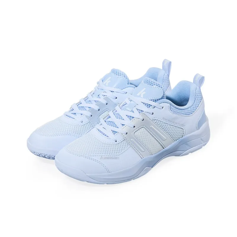 Kawasaki Cushioning Coverage Low Top Badminton Shoes Unisex White Rainbow-8