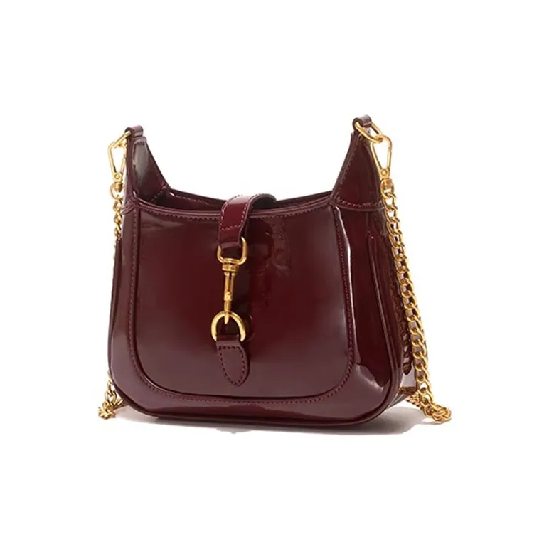 CLEVER& KETCH PU Shoulder Bag Women's Khaki/Ecru/Bordeaux Red/Black-10