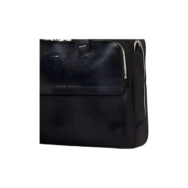 SAMSONITE Cow Leather Briefcases Handbags Men's Black-4