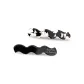 Black Wave Hair Slide (1 Pair Pack)
