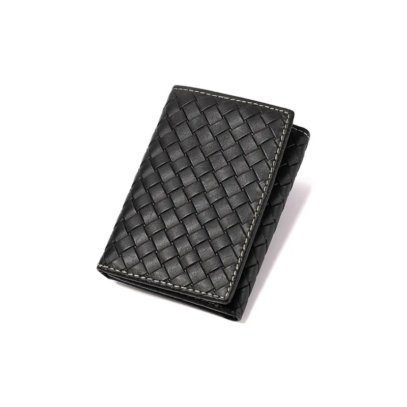 CARTELO Top Grain Cow Leather Wallet Regular Men's Black/Coffee-3