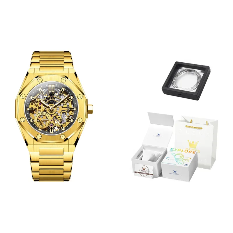 OLEVS Play The Cool Series Mechanical Movement Watch Men's Watches White Dial-5