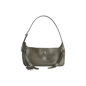Balenciaga Bel Air Cow Leather Shoulder Bag Trumpets Women's Khaki Umber
