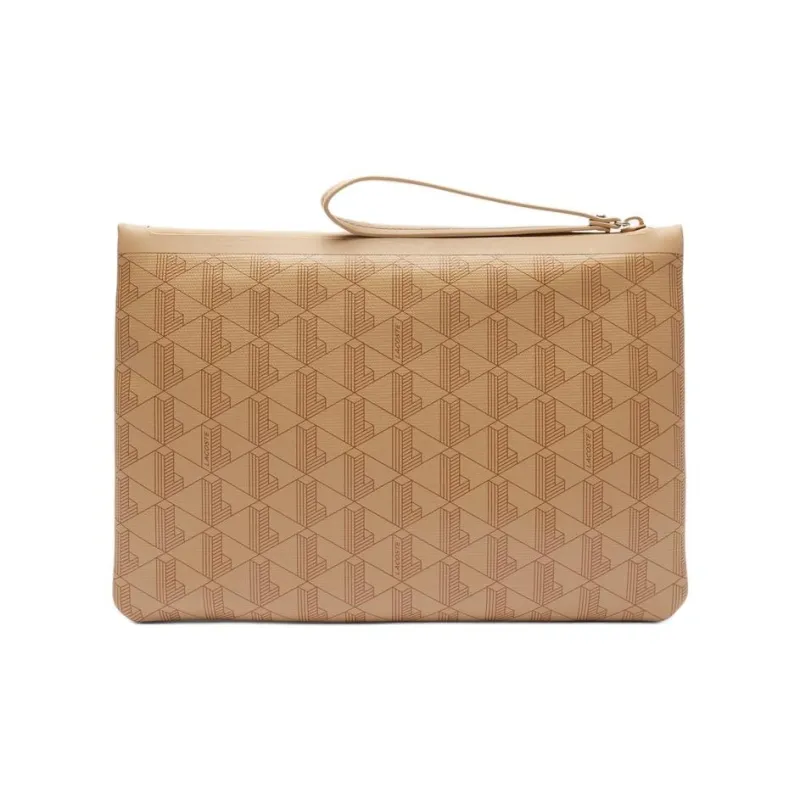 LACOSTE Cotton Clutch Women's Light Brown-1