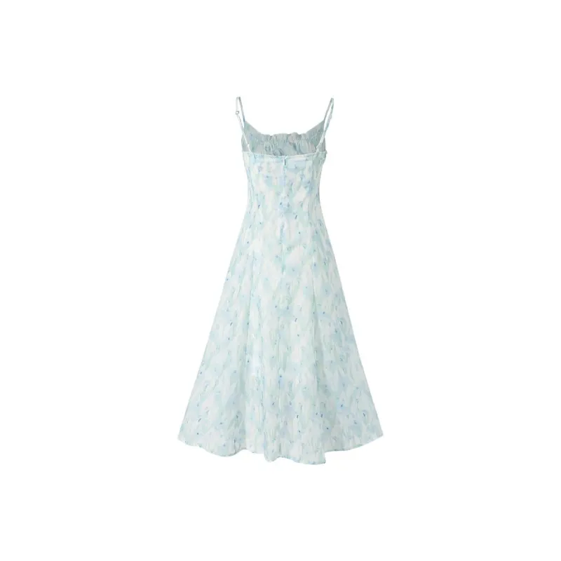 DOKZB Slip Dresses Women's Light Blue-1