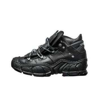 NEW ROCK x Vetements Mid Top Casual Shoes Men's Black