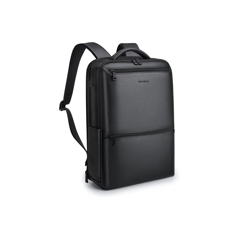 WilliamPOLO Cow Leather Backpack Men's Black-1