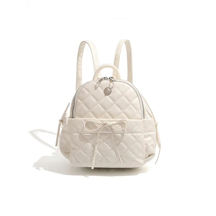 Jade En Plus PU Backpack Regular Women's Milk White/Peach Pink-1
