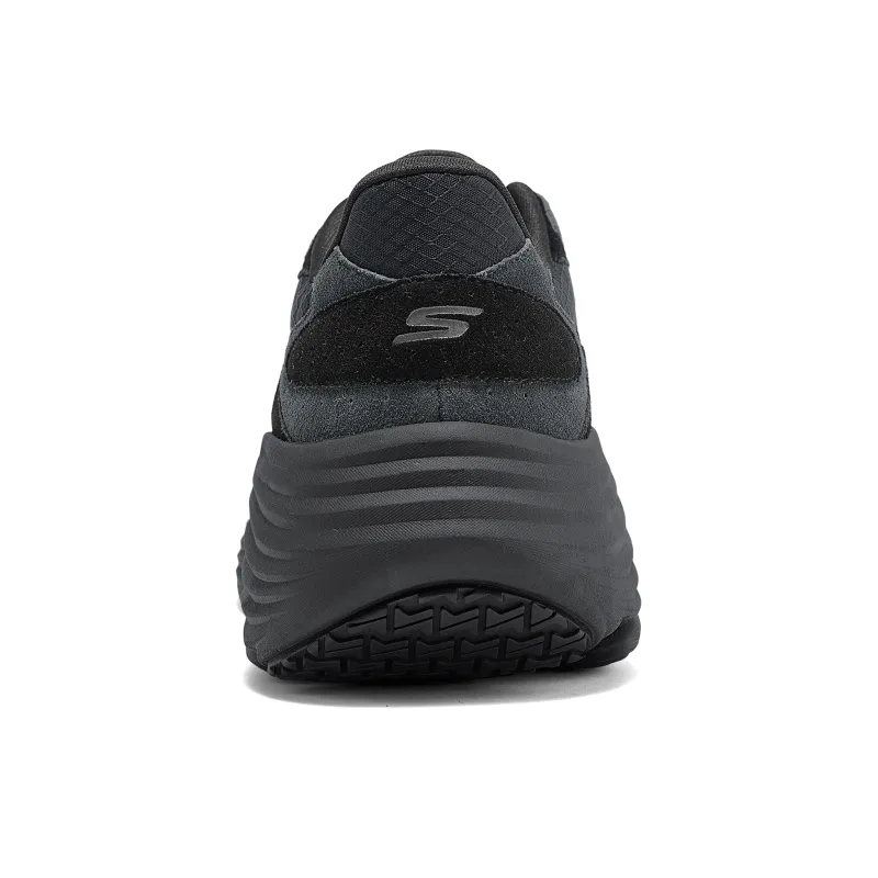 Skechers Cushioning Abrasion Resistant Breathable Coverage Low Top Running Shoes Men's Black-4
