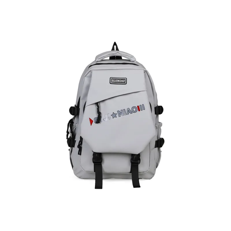 AIBAG Oxford Backpack Unisex Gray/Black/Red/Green/Blue/White-23