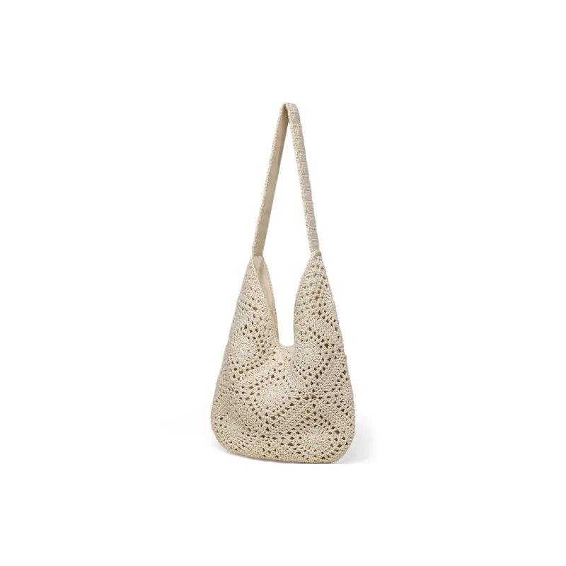 VINEY Fabric Shoulder Bag Regular Women's Ecru-4
