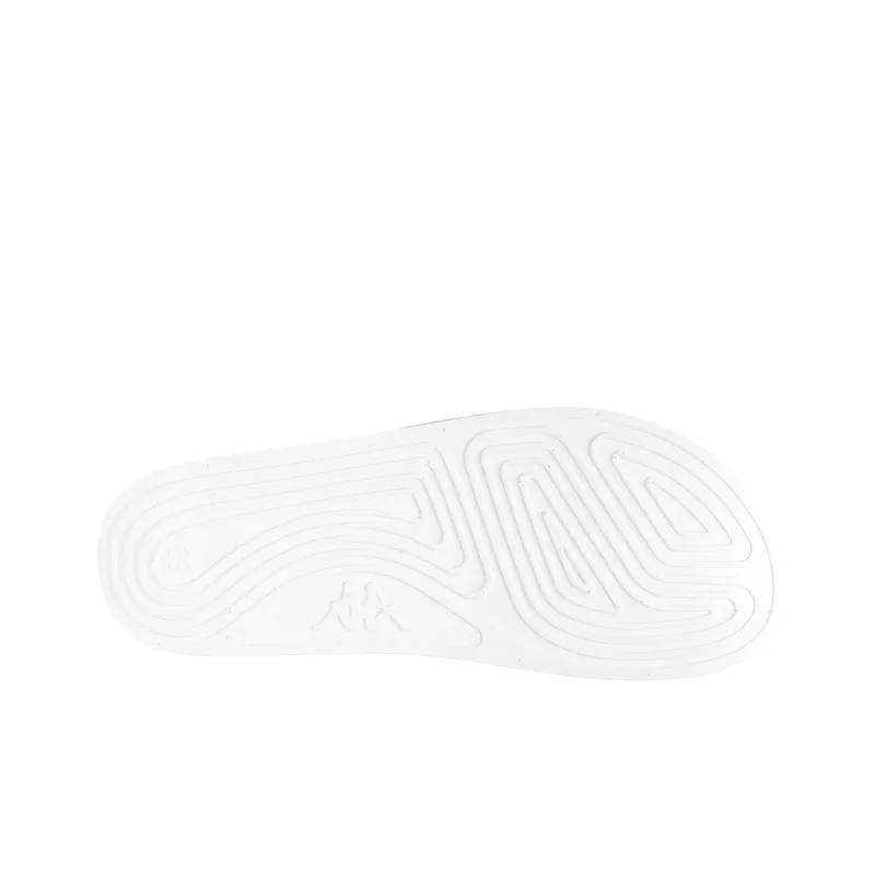 Kappa PVC Polyvinyl Chloride Slip Resistant Slide Slippers Unisex White-3