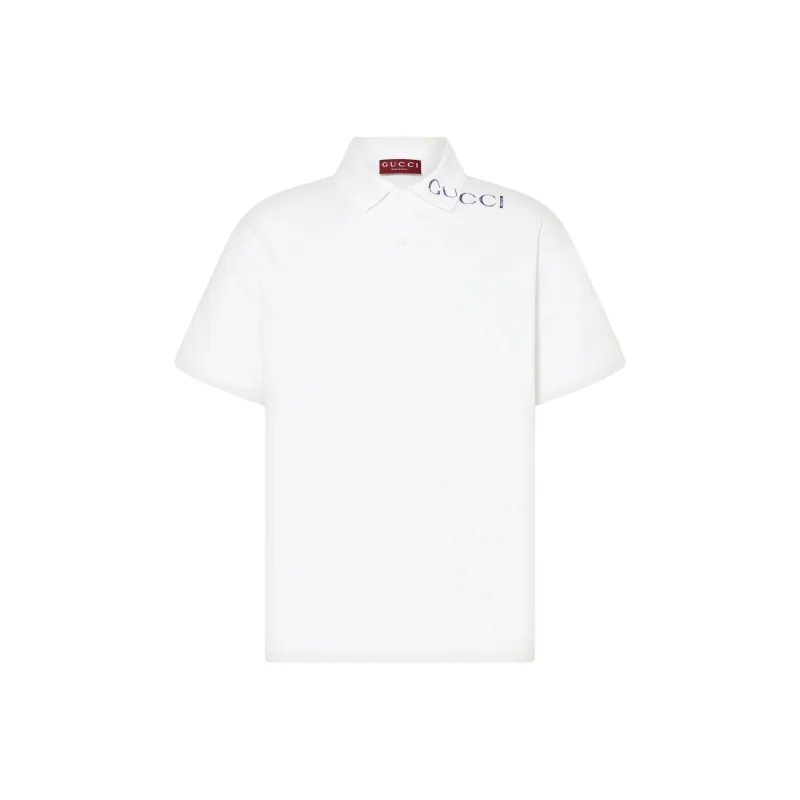 GUCCI Printed Short Sleeve Polo Shirt-0