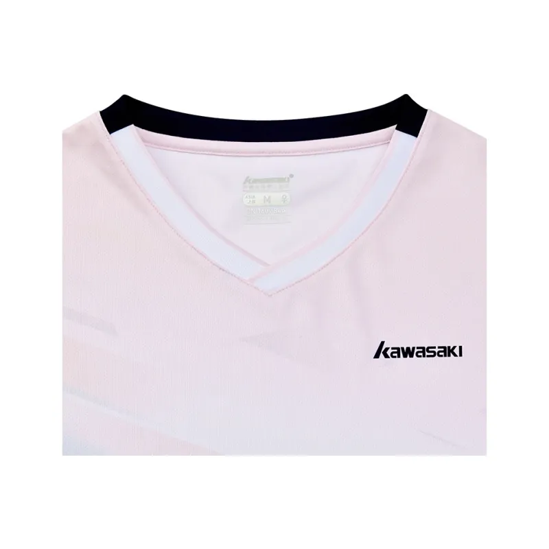 Kawasaki Badminton Jersey Women's Sharp Edge Pink-4
