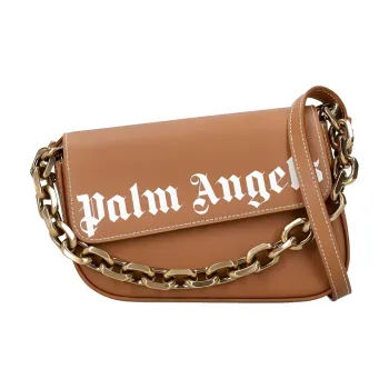 PALM ANGELS Calfskin Crossbody Bag Shoulder Bag Women's Brown