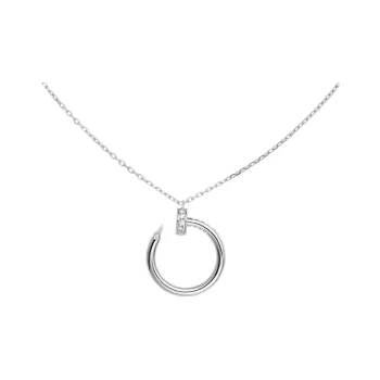 Cartier Pre owned 18kt White Gold Juste Un Clou Diamond Necklace