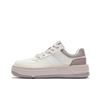 Erke Abrasion Resistant Height Increasing Low Top Skateboard Shoes Women's Microcrystal White Sand Ochre