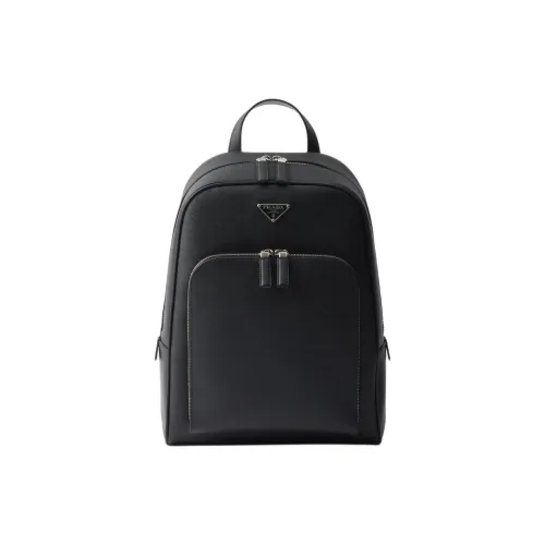 PRADA Calfskin Backpack Men's Black