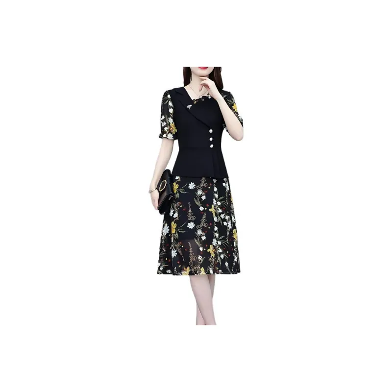 Mu Xiao Xin Short Sleeved Dress Women's-0