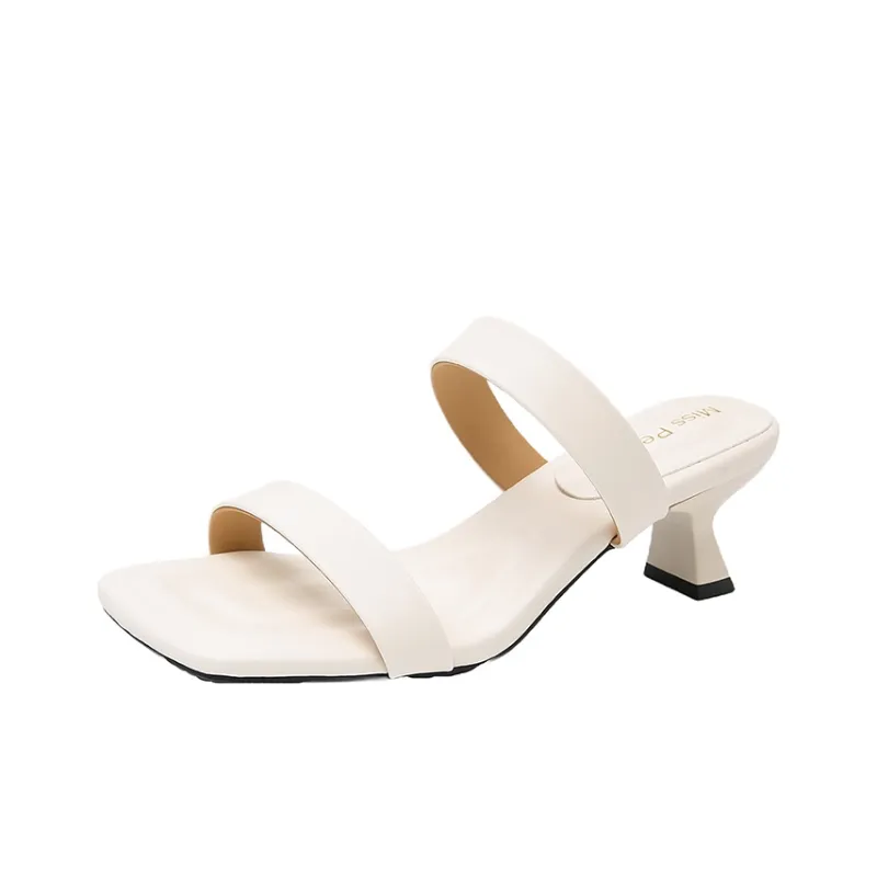AJPAP Slide Slippers Women's Black Ecru Rose Gold-5