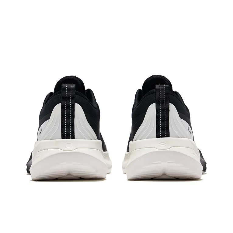 Erke Shock Absorbers Rebound Low Top City Commute Running Shoes Men's Jet Black Microcrystal White-3