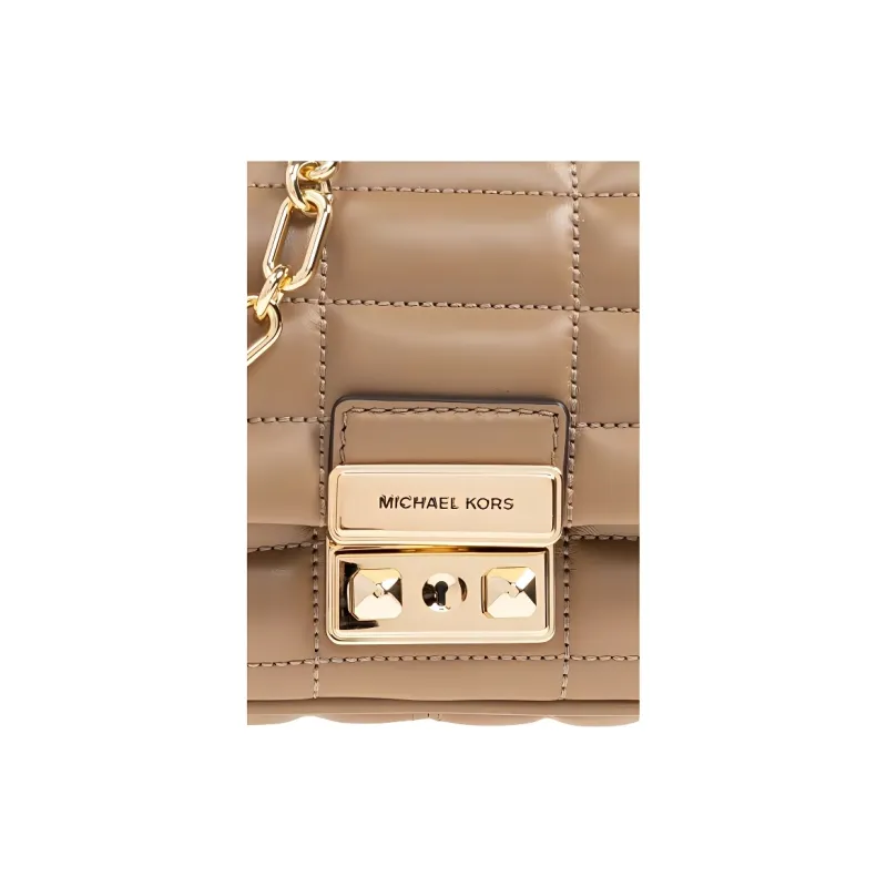 MICHAEL KORS Tribeca Cow Leather Shoulder Bag Women's Light Brown-4