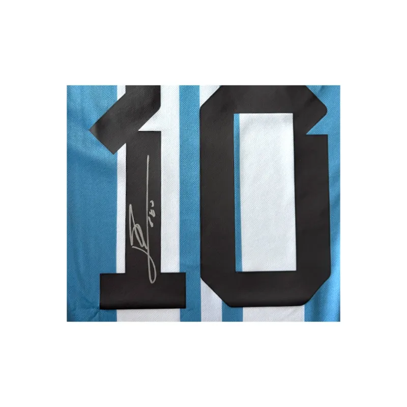 Three For Argentina National Team Jersey Exquisite Mounting, Outer Frame Approx. 65x85cm-3