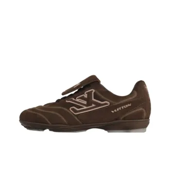 LOUIS VUITTON Footprint Soccer Low Top Casual Shoes Men's Dark Brown