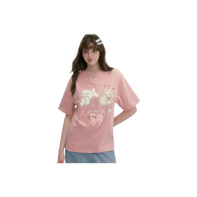 Guuka Hero T Shirts Women's Pink-0