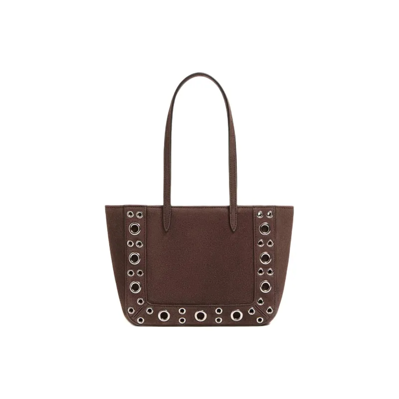 Valentino Suede Tote Bag, Shopping Bag, Handbag, Shoulder Bag Mini Women's Brown & Multicolor-3