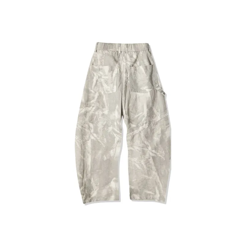 LANGWEIZHE Patchwork Design Premium Parachute Logging Pants Versatile Loose Fit Distressed Pants Unisex-8