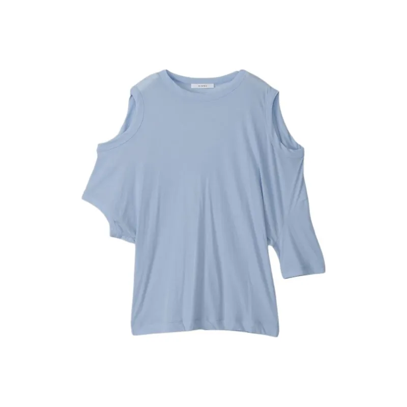 CINOH T Shirts Women's Sax Blue-0