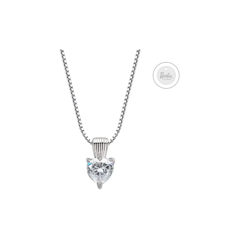 Barbie S925 Silver Necklaces Women's Silver-6