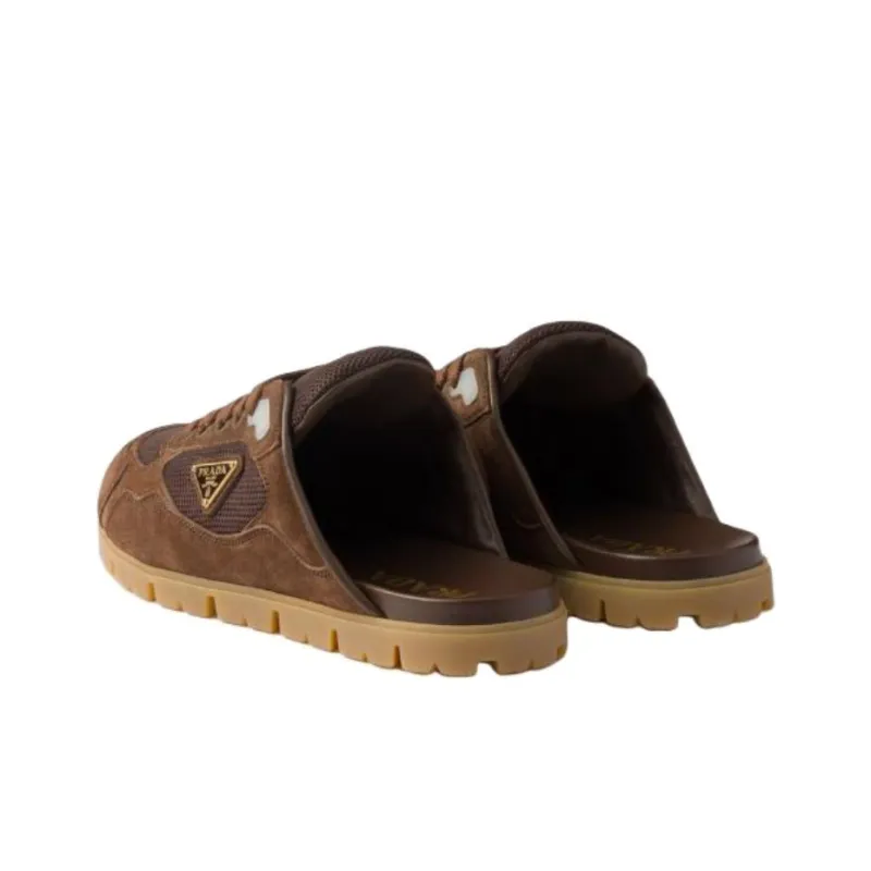 PRADA Closed Toe Slippers Women's Brown-3