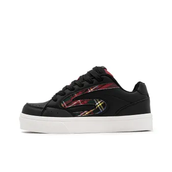 15 MINS Shock Absorbers Low Top Skateboard Shoes Unisex Black Red
