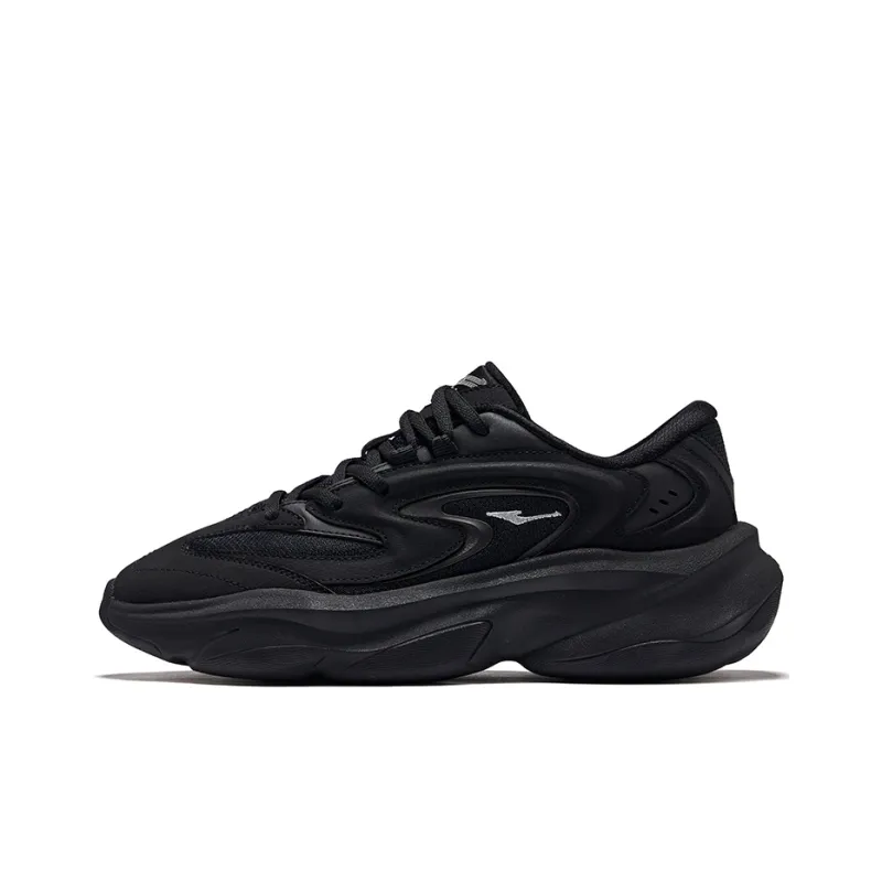 Erke Xiao You 2 Breathable And Resilient Low Top Casual Shoes Men's Jet Black-0