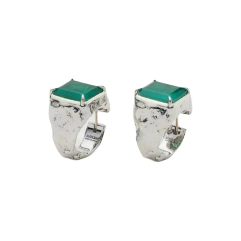 AMBUSH Brass With Gemstones Earrings Men's Silver-0