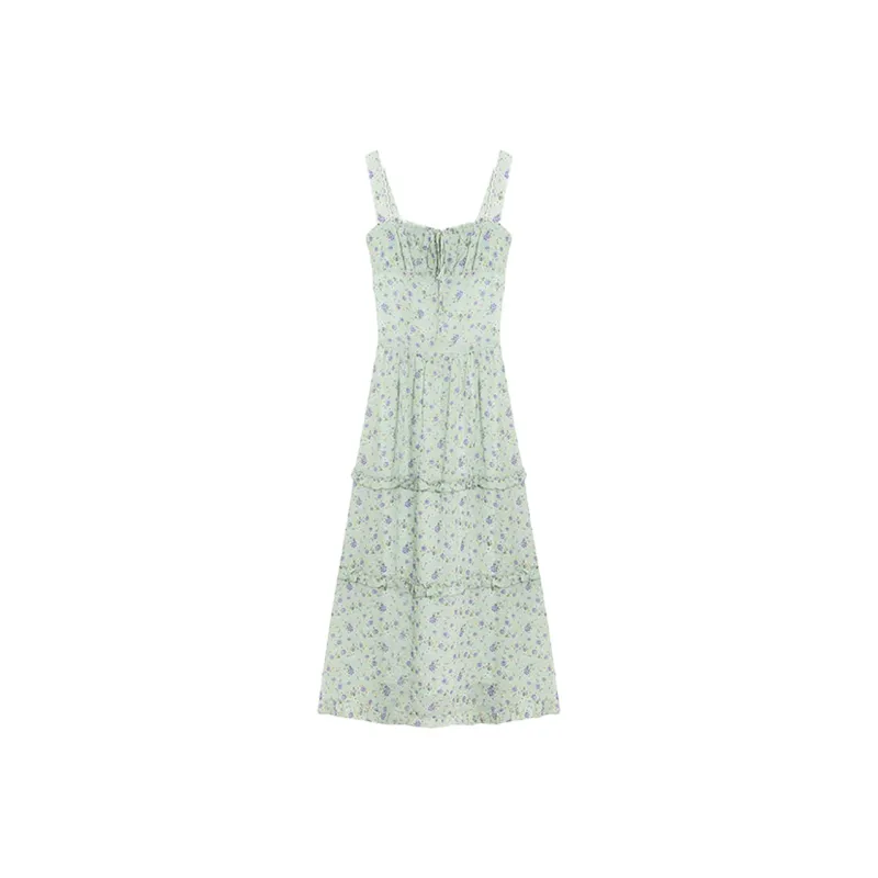 Pa33word Slip Dresses Women's Green-0