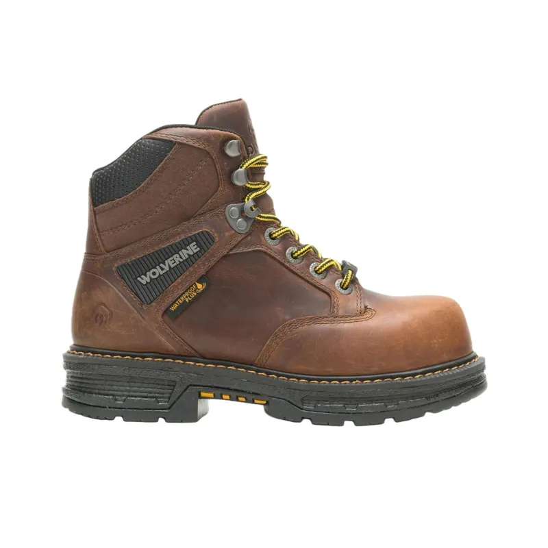 WOLVERINE Hellcat Ultraspring Waterproof CarbonMax 6' Boots Tobacco Women's-1