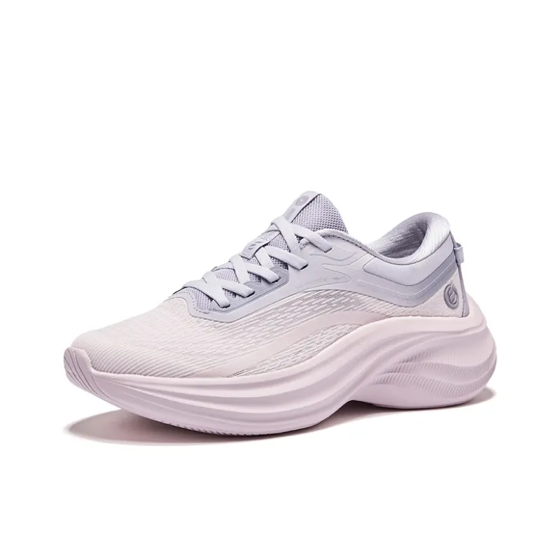 Erke Shock Absorbers Rebound Low Top City Commute Running Shoes Women's Dawn Pink Galactic Purple-2